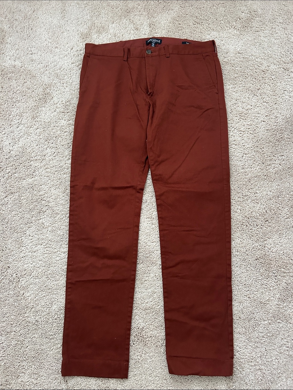 J crew Men's Rust Chino Pants merchantile flex